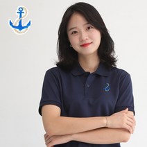 멋지군 코오롱 쿨론 기능성 카라 닻 자수 빅사이즈 쿨 반팔 티셔츠