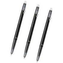 파이롯트 프릭션 슬림 지워지는 볼펜 0.38mm, 블랙, 3개