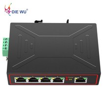 POE 스위치 5 포트 10100M DIN 레일 산업용 그레이드 이더넷 네트워크 컨트롤러 신호 향상 VLAN RJ45 내장, 한개옵션0