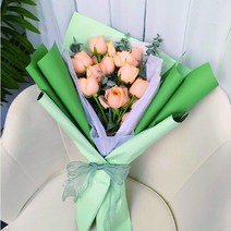 꽃방수포장종이 종이접기 [기회공작소] 9color 리본 (20매)14color 꽃다발, 10 꽃다발포장지 말린장미+뉴블루_08 쉬폰실루엣리본