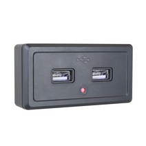 가정용 배터리 전기차 충전기 5v3.1a 범용 자동차 충전 듀얼 usb 포트 콘센트 로, 빨간색