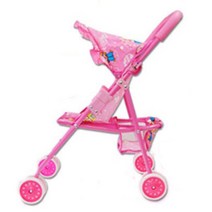 15개월 걸음마연습 접이식 핑크 장난감유모차 아기용완구 걸음마장난감