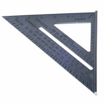전자각도기 1PCS 45 도 삼각형 눈금자 측정 도구 알루미늄 합금 사각형 각도 목공 7 180mm, 02 빨간