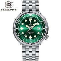 STEELDIVE SD1975 남성 자동 시계 다이브 300m 방수 기계식 손목 C3 사파이어 미러