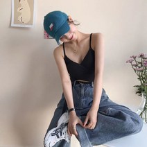 K.ONLIE SHOP여성 소프트 끈 나시 슬리브리스 끈나시티 후리스조끼 조끼 여성조끼