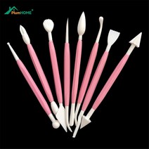 도자기 만들기 공예 공방 조각도 도구 8 개몫 플라스틱 폴리 양식 sculpey 점토 놀이 반죽 장난감을 형성하기위한 설정 점토 조각 세트 폴리머 모델링 점토, 없음