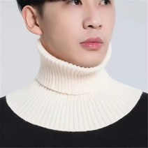 넥케이프 페이크 레이어드 카라 레이스 공갈 탈부착 남성 니트 인조 칼라 스카프 여성 터틀넥 골지 겨울 사이클링 방풍 분리형 랩