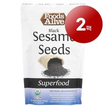리암마켓 Foods Alive 푸드 얼라이브 슈퍼 푸드 오가닉 검은깨 씨 338g 1팩, 2팩