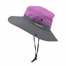 나까오리 해병대 남자 등산모자 여름 모자 부모-자식 남여 여름 foldable sun fisherman hat men women 넓은 챙 캐주얼 여행 해변 썬크림 uv 보호 캡, 자주색, 어린이 52-54cm
