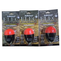 카쿠쯔리 elec 전자찌 3세트 감성돔 참돔 벵에돔 야간 선상 갯바위 전자찌 주야겸용찌, 2.0(3개입), 레드블랙