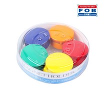 골든트리 포비 강력 칼라 32mm 원형자석 홀더 10개입 1세트 MH-500 칼라자석, 주황 32mm 10개입 1세트