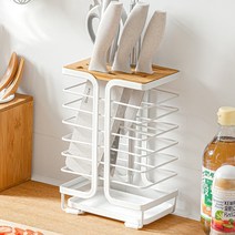 공유 Life 통풍구조 물받침세트 우드 칼꽂이, 화이트