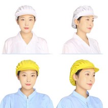 급식소 병원 식당 주방 위생모 제빵 조리사 방문자 위생 모자, 화이트블루-전체천