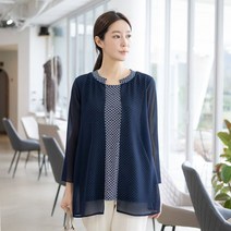 모슬린 엄마옷 쉬폰 무지가디건 티셔츠 ETS302083 마담 미시옷 중년여성의류 빅사이즈 50대 60대여성옷