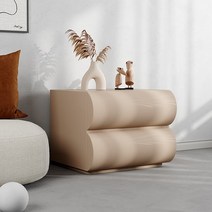 라왕합판테이블 원목수납함 우드테이블 라왕합판 침대 옆 테이블 바닥 스탠딩 단단한 나무 세련된 침실 캐비닛 심플한 모던 크림 스타일 보관 야간 스탠드, khaki+40 40 40Plank wood