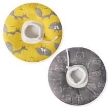 캐릭터 패턴 고양이강아지 반려동물 넥카라 깔대기 목보호대 쿠션, 여우S+고양이S