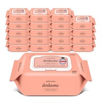 도담이 로즈골드 엠보 [캡형] 아기 물티슈 40gsm 100매 x 20팩