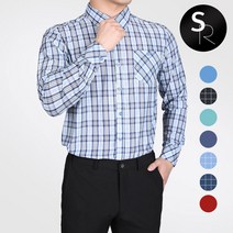 [스타일랑] 워크맨 남성 다용도로 입기 좋은 체크패턴 포인트 남방 셔츠_빅사이즈 작업복 일상복 출퇴근