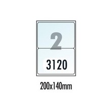 [폼텍] 레이저용 방수라벨 PP-3120 10매 2칸 200x140mm