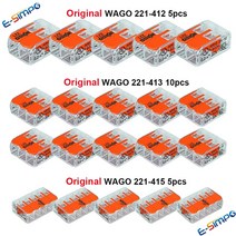20pcs 221-412 100% 와이어 커넥터 키트 스플라이스 24-12AWG CE PSE UL 분리 터미널