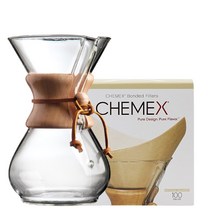 Chemex 케맥스 클래식 CM-6A(6컵)+ FS-100 필터, 1개, 케맥스 CM-6A(6컵)+ 케맥스 FSU-100 필터, 1개