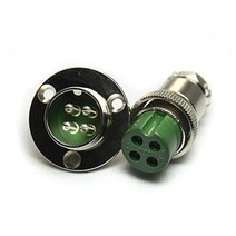 항공잭 20MM 날개타입 K-20-4핀 플러그 국내생산 원형커넥터 써큘러커넥터, 01_케이블