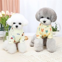 강아지옷 캐릭터 프린팅 티셔츠 잠옷 외출복, 동물농장