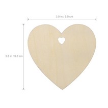 50 개 100mm 나무 사랑 심장 조각 빈 이름 태그 레이블 예술 웨딩 DIY 프로젝트 카드 만들기, 한개옵션0