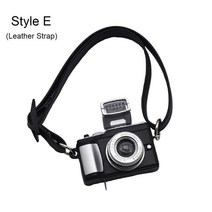 1:12 스케일 미니 인형 카메라 디지털 모델 블랙 벨트 셔터 및 플래시 키즈 완구 패션 액세서리 선물, 08 Type5-Style E, 한개옵션1