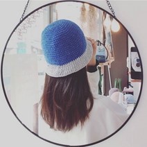 동백모자 DIY / 코바늘 벙거지 모자, 카키브라운