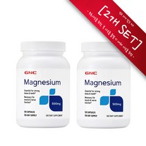 [사은품증정] GNC 마그네슘 500mg 120정 (캡슐) GNC Magnesium 500mg 120caps, [2개 SET], 2개