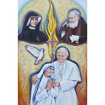 RH 비즈십자수 구슬십자수 교황 세인트 존 폴 5D DIY 가톨릭 수제 집들이 선물, Round Drill 55x70cm, 보라색