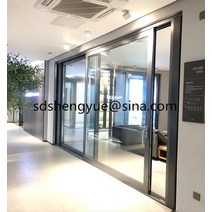 간이문 접이식 슬라이딩 도어 열 휴식 파티오 외부 알루미늄 리프트 문짝 유리