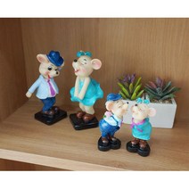 콘솔데코 빈티지감성 장식인형 쥐커플 모델하우스 레스토랑 미니어쳐 피규어 빈공간, 신사숙녀(대)