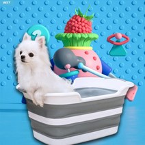 강아지 접이식 욕조 셀프 애견 목욕 반려견 목욕용품(사은품증정)