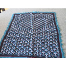 $68 blue/multi~ TORY BURCH 마티니 글라스 스카프/넥 스카프 SILK~ENDS 10/25 9p