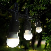 삼영전기 LED 파티라이트 캠핑 야외 줄 조명, 11M(10구), 흑색