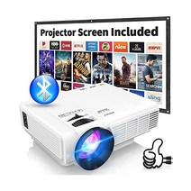 2023 업그레이드 미니 프로젝터 블루투스 스크린 풀 HD 1080P 서포트 포터블 비디오-프로젝터