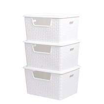 지오리빙 클린존 30L 분리수거함 3단, 3단(화이트)