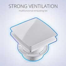 시로코팬 4인치 추출기 배기 팬 공기 환기 화장실 욕실 주방 벽 창, 02 US Adapter_02 6inch