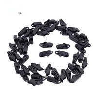 텐트 펙 10 천막 비 캐노피 윈드 클램프 조임 도구 타프 캔버스 클립 클립, 검은색