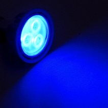 세운상사 컬러전구 mr16 4w 빨간색 파란색 / 할로겐led ledmr16 칼라조명 레드led 블루led, 파란색 Blue