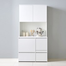 필웰 데이아 광파오븐 렌지대 수납장세트 완전수납 DVX RZ9477 상/하부장세트, 화이트