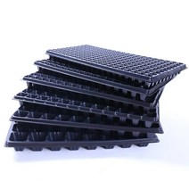 검정 육묘판 모종판 씨앗파종기 트레이 씨앗 발아 모종 포트, 72구멍 60g(10개)