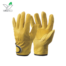한우 알곤장갑 노랑 이중덧댐 양피 용접장갑, 1세트, 황색