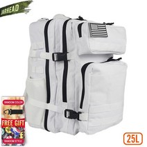 밀리터리 소총가방 건케이스 군인가방 사냥가방 하이킹 25-45l 육군 배낭 남자 위장 공격 배낭 3d molle 트레킹 배낭 방수 버그 아웃 가방, 본상품, WHITE-25L