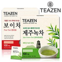 티젠 제주녹차 100T+보이차 100T 총200T 녹차, 1.2g, 200개