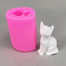 3D 귀여운 작은 고양이 동물 실리콘 양초 틀 비누 초콜릿 클레이 공예 예술 케이크 장식 도구 만들기