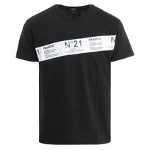 [넘버투애니원] [N21] 20SS F0246317 9000 FRAGILE 프린트 블랙 반