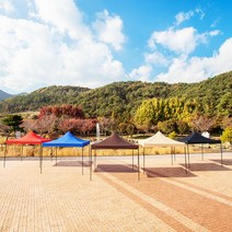 DZB 캐노피 천막 골조+지붕 접이식 포장마차 바람막이 야외 실내 테라스 옥상 그늘막 텐트 행사용, DZ천막2X2 크림